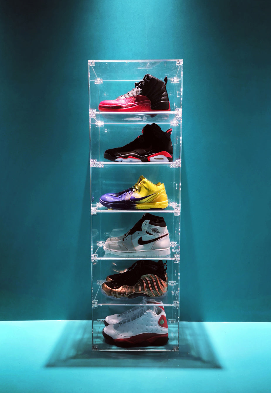 collapsible magnetic acrylic sneaker shoe display case box
